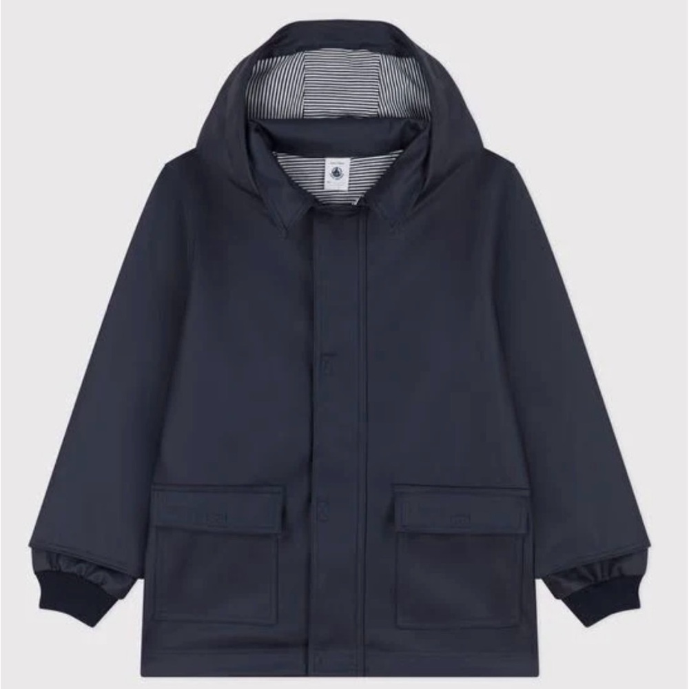 Kid Hooded Rain Jacket - Petit Bateau - 8Y